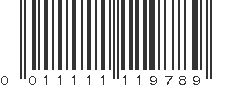 UPC 011111119789