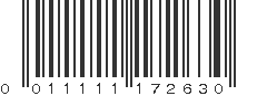 UPC 011111172630