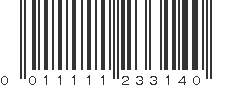 UPC 011111233140