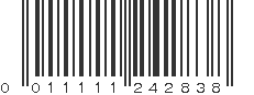 UPC 011111242838