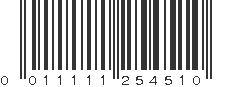 UPC 011111254510