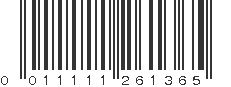 UPC 011111261365