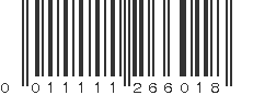 UPC 011111266018