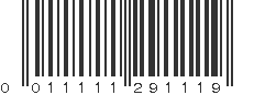 UPC 011111291119