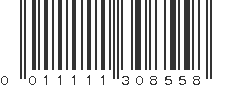 UPC 011111308558