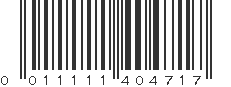 UPC 011111404717