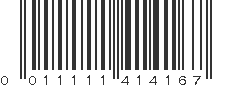 UPC 011111414167