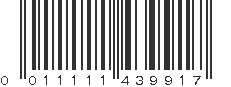 UPC 011111439917