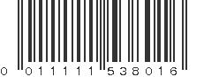 UPC 011111538016