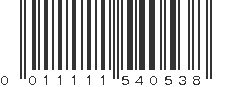 UPC 011111540538