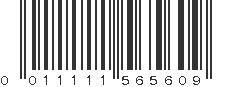 UPC 011111565609