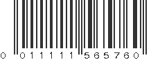 UPC 011111565760