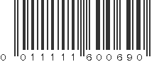 UPC 011111600690