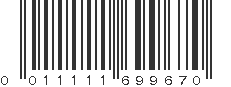 UPC 011111699670