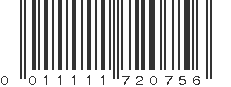 UPC 011111720756