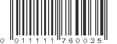 UPC 011111760035