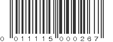 UPC 011115000267