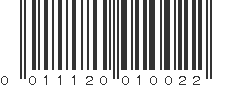 UPC 011120010022