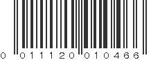 UPC 011120010466