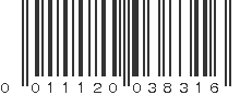 UPC 011120038316