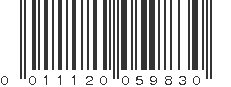 UPC 011120059830