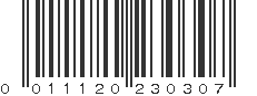 UPC 011120230307