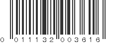 UPC 011132003616