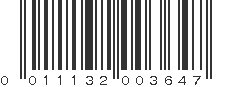 UPC 011132003647