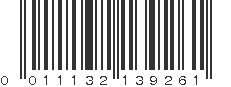 UPC 011132139261