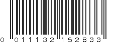 UPC 011132152833