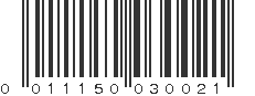 UPC 011150030021