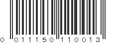 UPC 011150110013