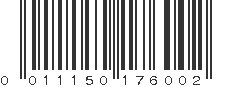 UPC 011150176002