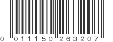 UPC 011150263207