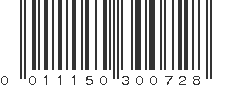 UPC 011150300728