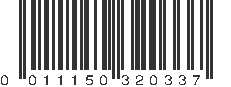 UPC 011150320337