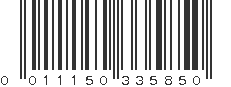 UPC 011150335850