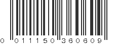 UPC 011150360609