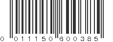 UPC 011150600385