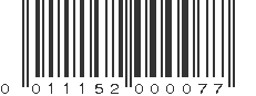 UPC 011152000077