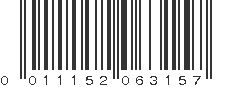 UPC 011152063157