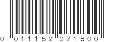 UPC 011152071800