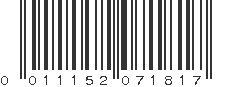 UPC 011152071817