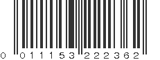 UPC 011153222362