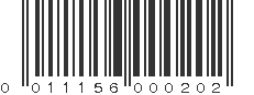 UPC 011156000202