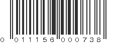 UPC 011156000738