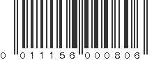 UPC 011156000806