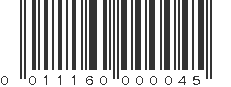 UPC 011160000045