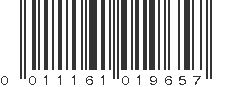 UPC 011161019657