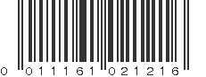 UPC 011161021216